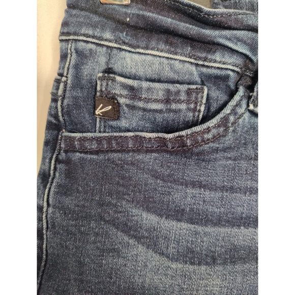 Kancan Roll Cuff Tailored Classic Denim Jean Shorts Dark Wash Size 24 - Picture 4 of 8